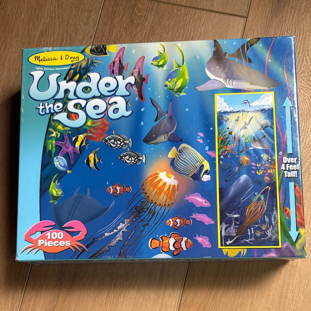 Melissa & Doug Under the Sea Puzzle, 100 pieces, large 4’ foot floor puzzle